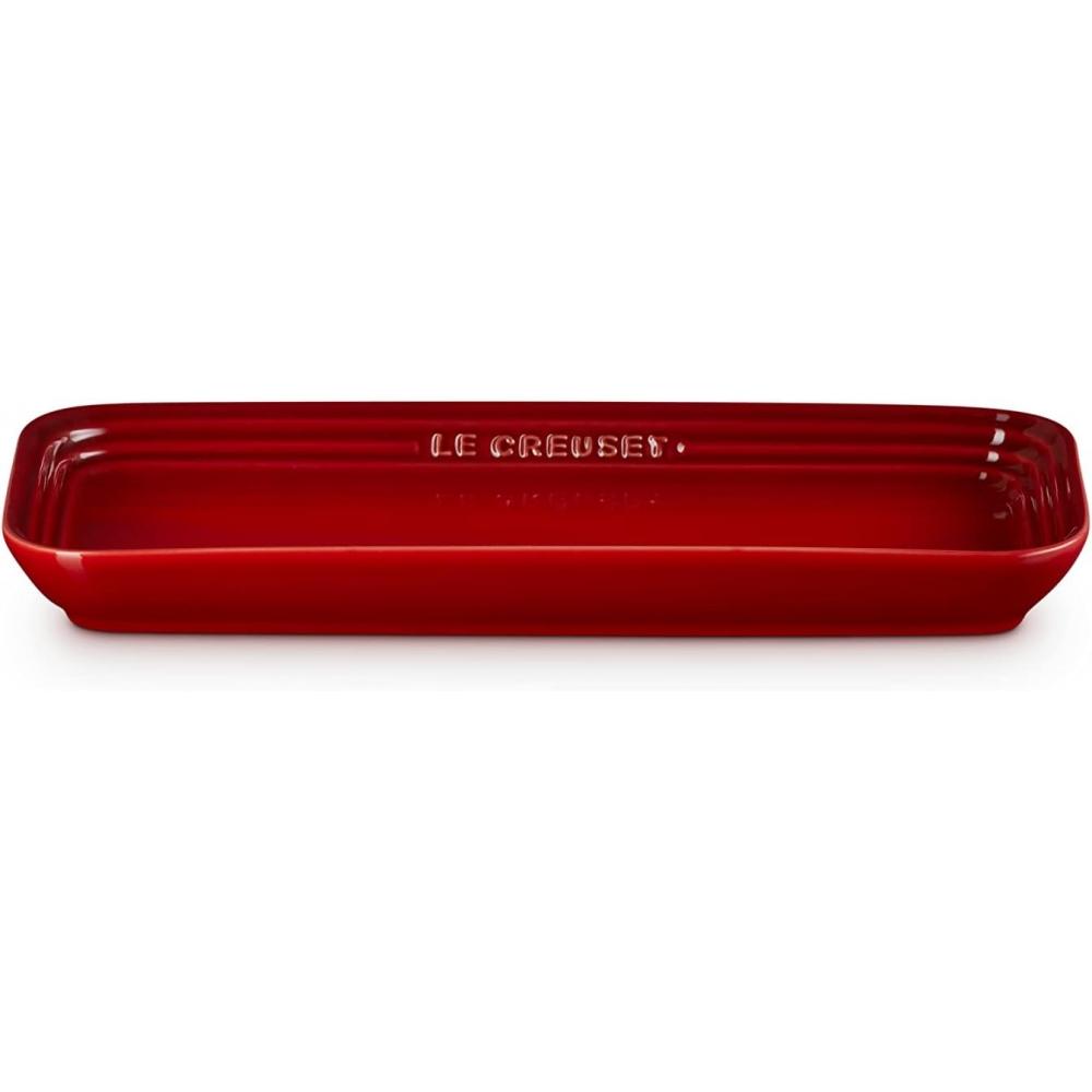 Le Creuset Rectangular Plate 25cm Cherry Red Microwave Oven Dishwasher Safe
