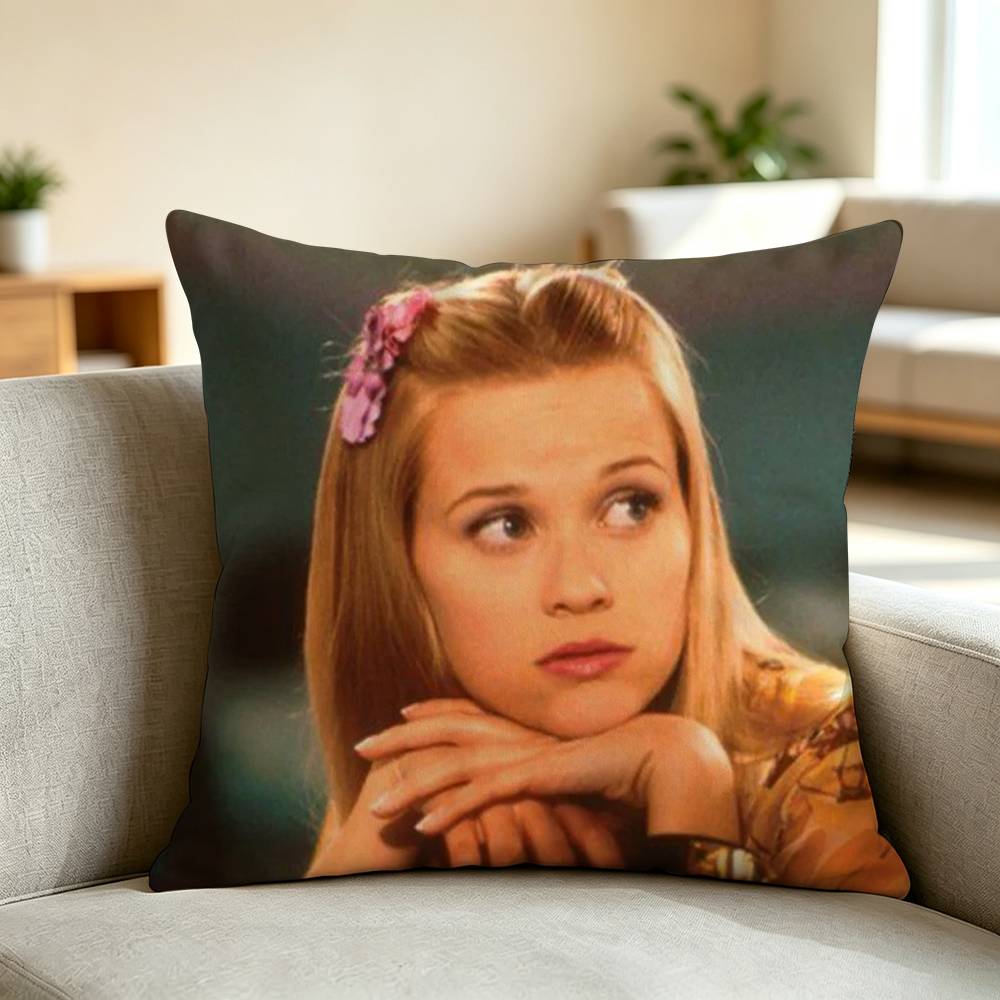 M-Movie Legally Blonde Elle Square Double-Sided printed Pillow Case Bedroom Bedside Pillow Sofa Cushion Cover