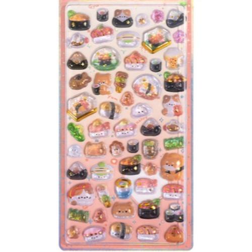 1Pc Cute Cartoon Ghost Family 3D Relief Stickers Fun Jelly Transparent Decoration for Phone Cases Children's DIY Crystal Sticker