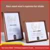 Premium Walnut Wood A4 Certificate & Photo Frame Display Stand