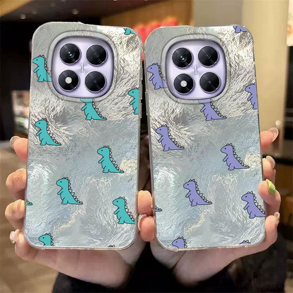 Kolorowy Gradient Biały Motyl Leopard Love Print Etui na Telefon Xiaomi Redmi Note 14 Pro 5G Pokrowiec Miękki Silikonowy Bumper Twardy PC Tylny Pokrowiec