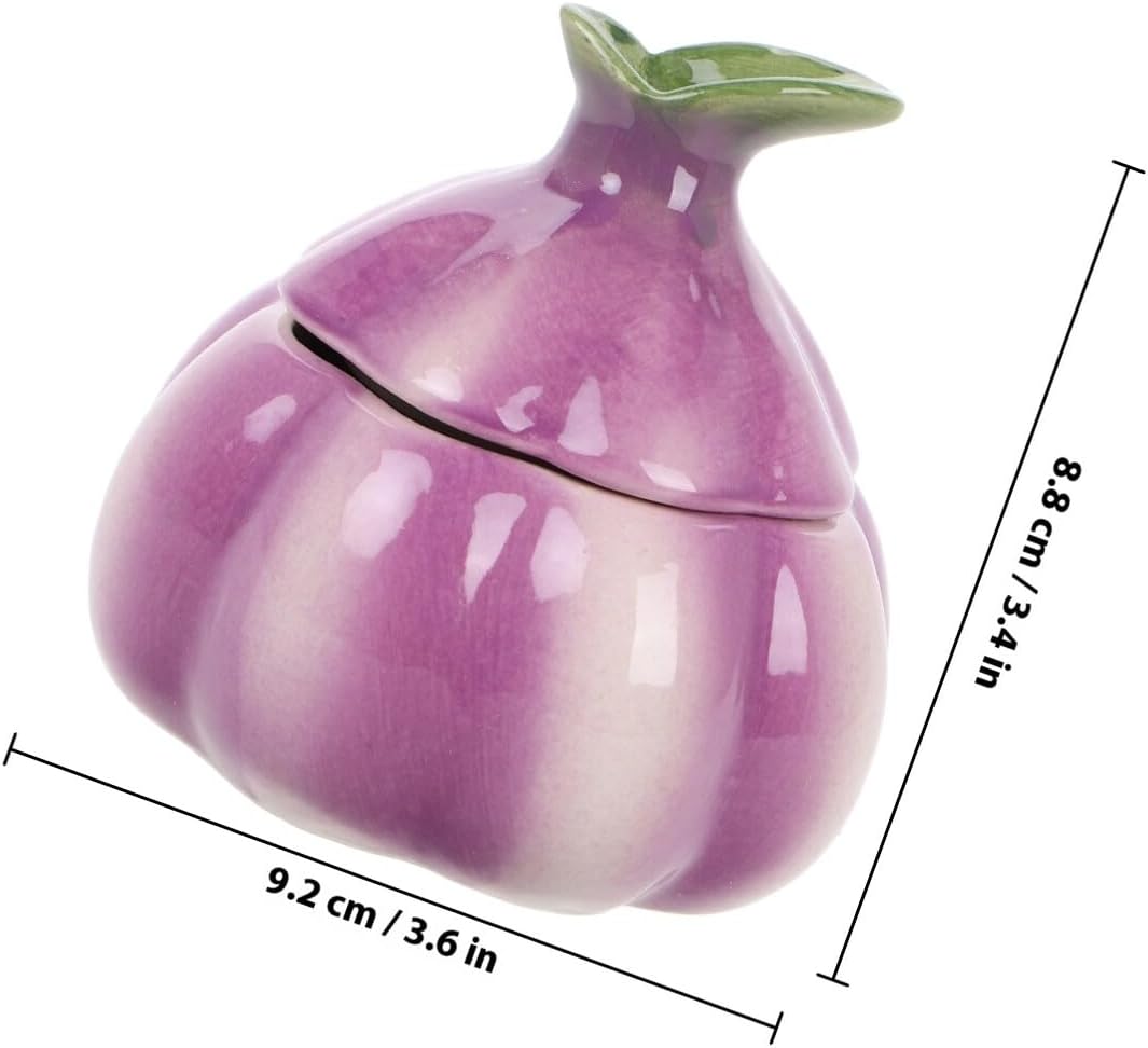 

Purple Garlic Ceramic Storage Jar Kitchen Storage Container Candy Nut Jar Storage Box Home Decoration