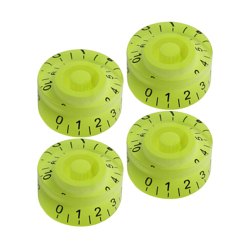 FLEOR 4PCS Guitar Knobs Speed Control Knobs 18-Splines For LP Style Electric Guitar Parts,13 Colors Available