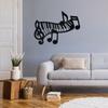 Room Decor Iron Piano Music Notes Wall Art, Elegant Abstract Metal Plaque, Versatile Wall Decor, with Reusable Design