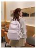 Versatile Letter Print Backpack for Students - Large Capacity for Junior High, High School, University, and Commuting.