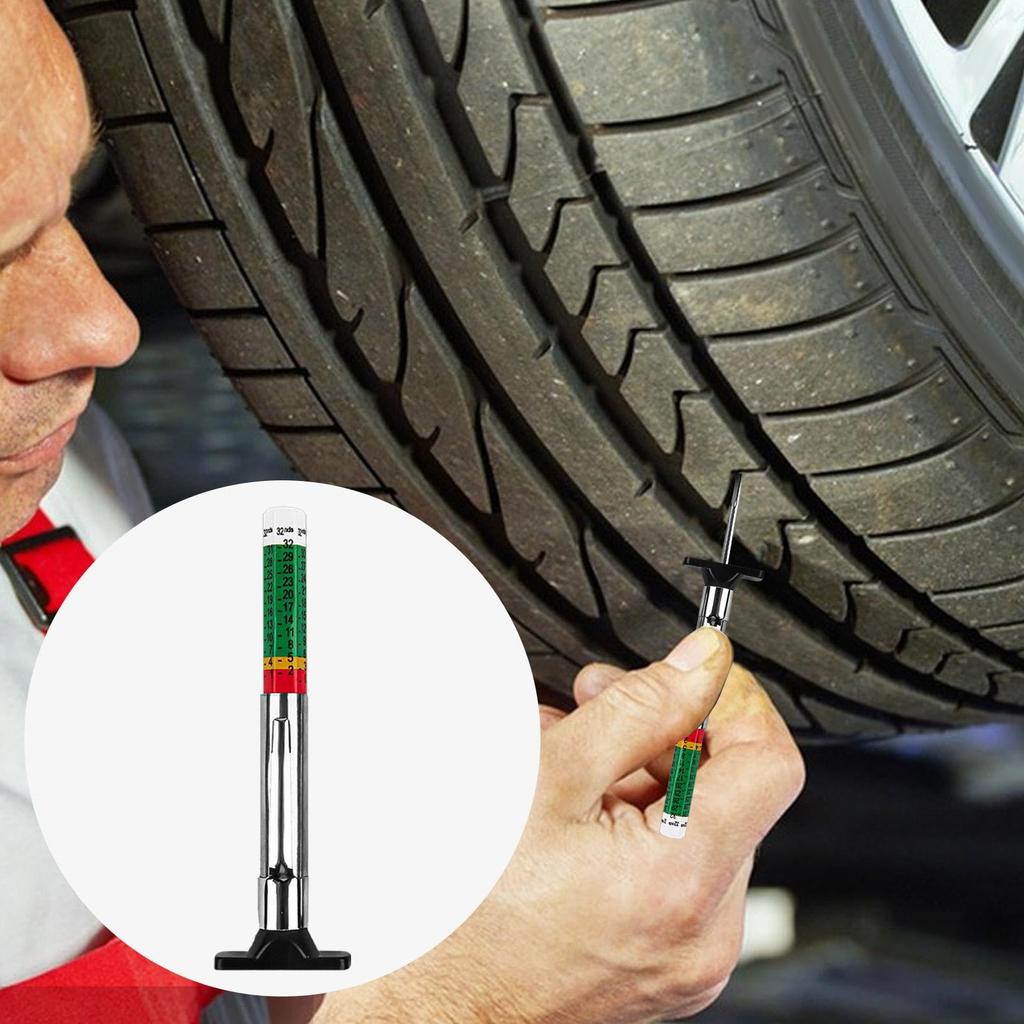 Tire Groove Depth Gauge - Clear Scale Display Tool, Tire Depth Checker for Beginners