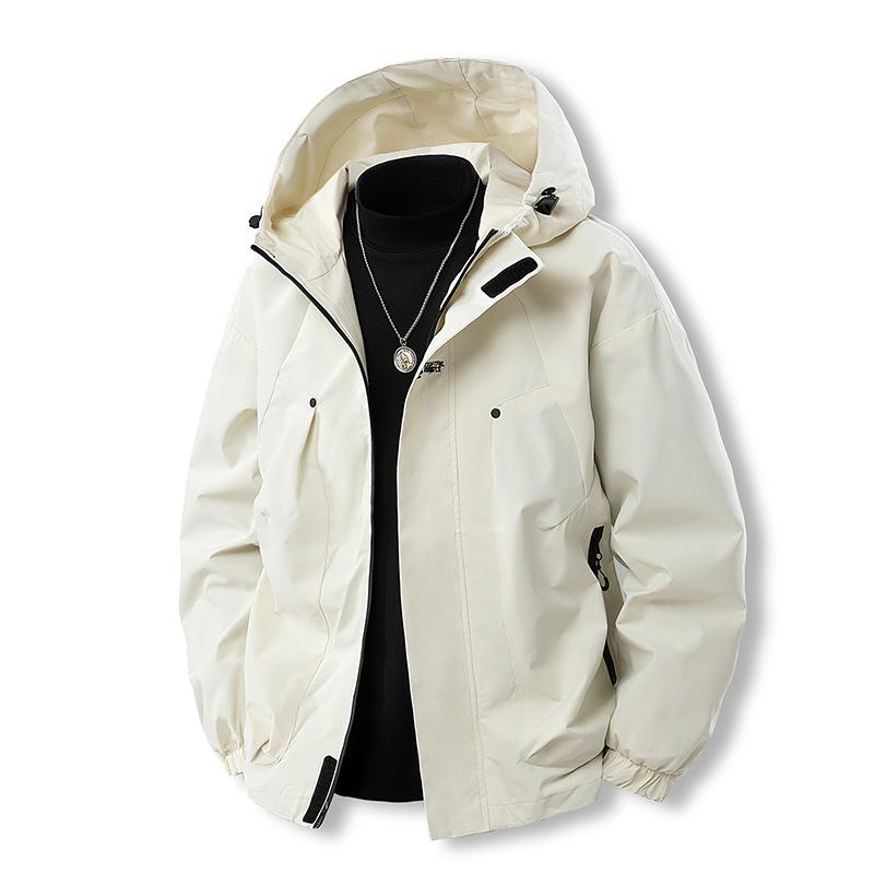 Spring and Autumn Jacket, Men's Thin Jacket Women's Waterproof Windbreakers, Outdoor Mountaineering Robes, Stormtroopers, Embroidered Jacket