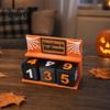 Halloween Party Dekoration Countdown Kalender Block, 3D Gedruckter Adventskalender, Gruselig Tägliches Abnehmbarer Block Countdown zur Tischdekoration für
