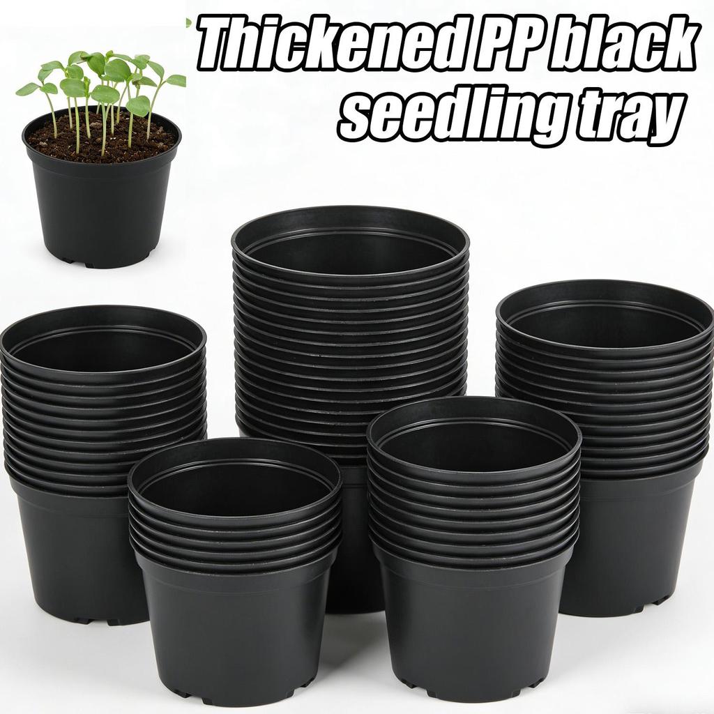 4/5/6Inch Plastic Plant Flower Pots Cultivation Seeds Growing Container with Drainage Holes for Seedling Cutting Transplanting