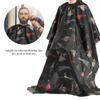 Black with Red Stripes Salon Hair Cut Hairdressing Barbers Hair Cutting Cape For Adult