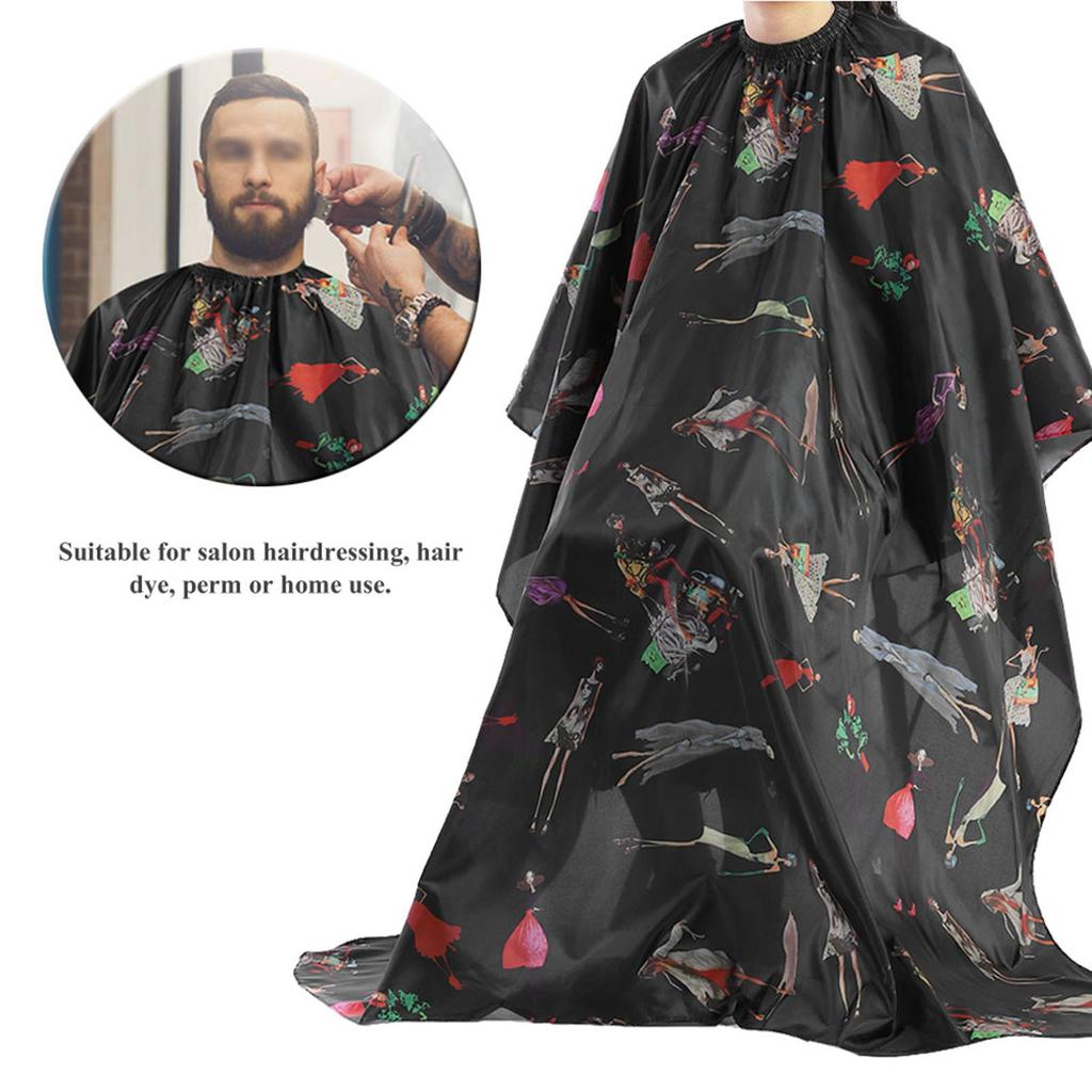 Black with Red Stripes Salon Hair Cut Hairdressing Barbers Hair Cutting Cape For Adult