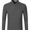 Vår og høst nye menn POLO skjorte dobbeltlags krage skjøting langermede genser topper T-skjorte menn