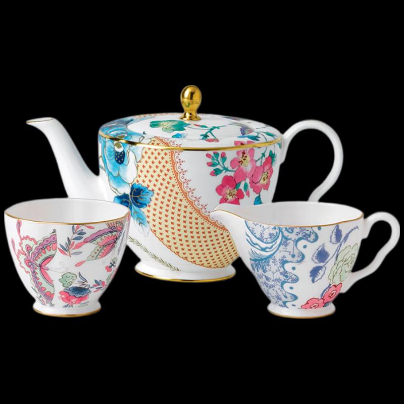 Wedgwood Butterfly Bloom 3-Piece Tea Set