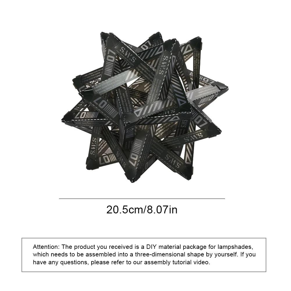 Outdoor Camping Light DIY Lampshade Waterproof Star Shape Lampshade Covers for Lights Pinecone Hollow Out Lamp Shade Star Decor