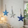 Romantic Nautical Decor Hanging Background Wall Decoration Wooden Starfish Pendants  Living Room