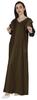 Bimba Abaya Islamic Prayer Dress With Hijab For Women's  Front Button Placket  Muslim