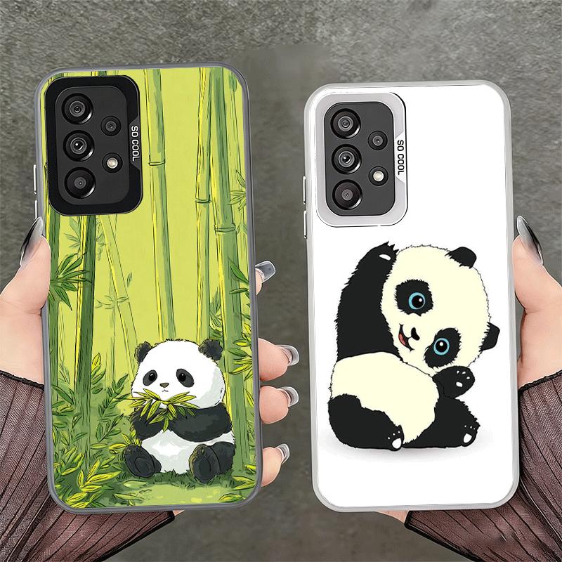 Cute Cartoon Panda Shockproof Phone Case for Samsung A17 A16 A15 A14 A37 A57 A36 A56 A26 A35 A55 A25 A34 A54 A24 A13 A23 A33 A53