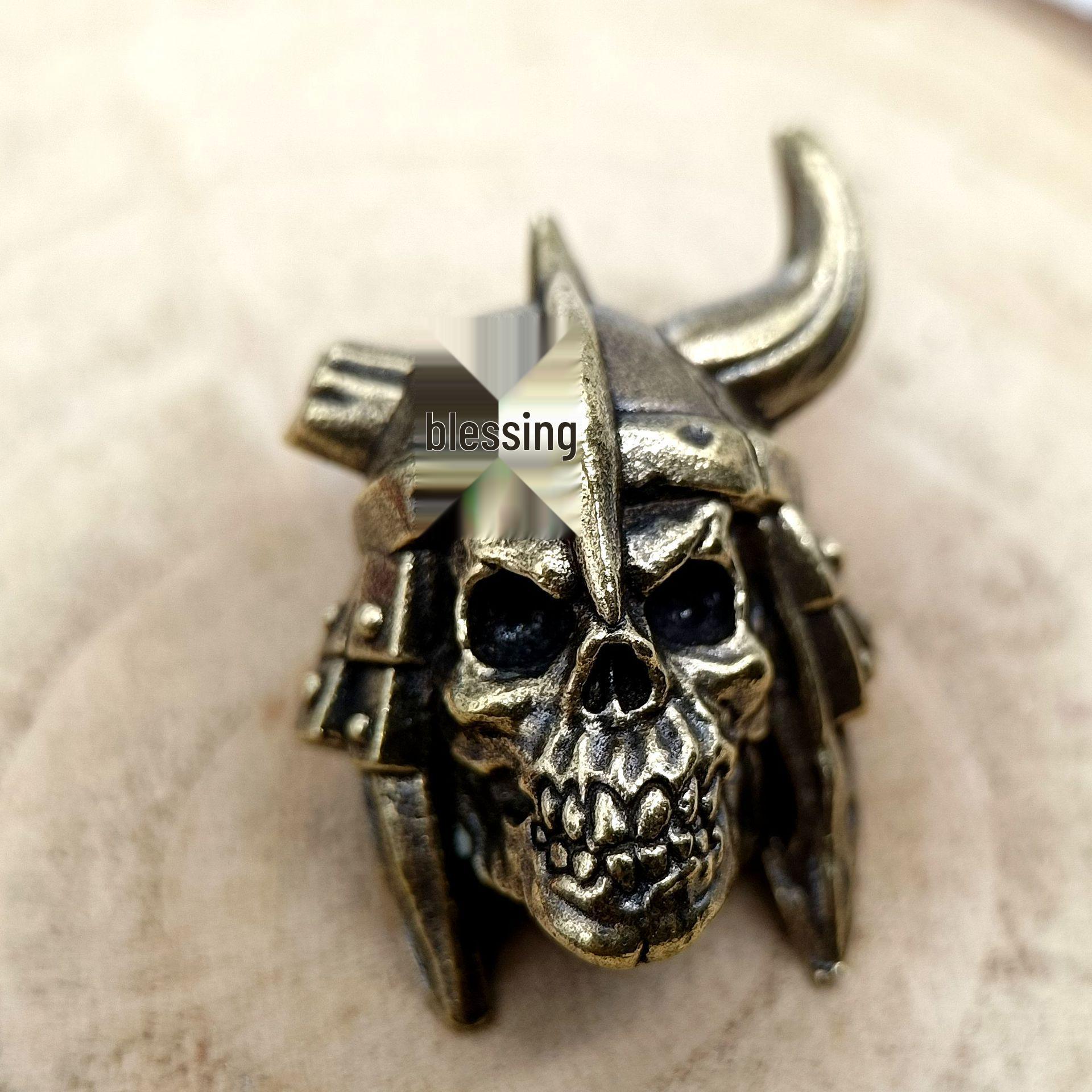 Skeleton Soldier Paracord Keychain DIY Pendant a158 латунный