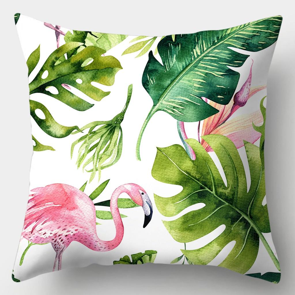 

Наволочка с тропическим фламинго, квадратная наволочка для дивана 45 см X 45 см, креативная наволочка с фламинго 40x40cm