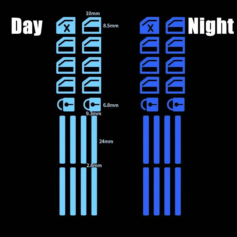 Universal Car Luminous Window Switch Sticker 18 Pieces Fluorescent Door Control Button Decal Auto Interior Decorative Mod Access