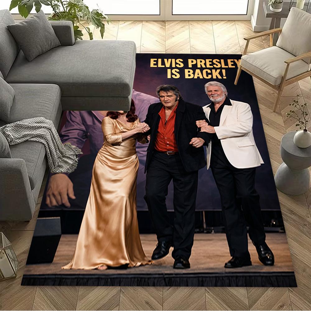 Elvis Presley Performance Carpet Suitable for Hallway Study Room Bedrooms Dining Room Anti-slip Rug Decorate Offices Wedding Party Gift