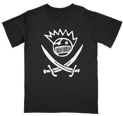 Nuova Maglietta Nera Leggera Originale con Logo della Band Pirata Boognish dei Ween