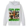 Italienischer Brainrot Tralaero Tralala lustiger Aufdruck Kinder Kapuzenpullover Jungen und Mädchen Herbst und Winter Freizeit Langarm