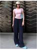 Women's Summer White Wide-Leg High-Waisted Linen-Style Loose Pants