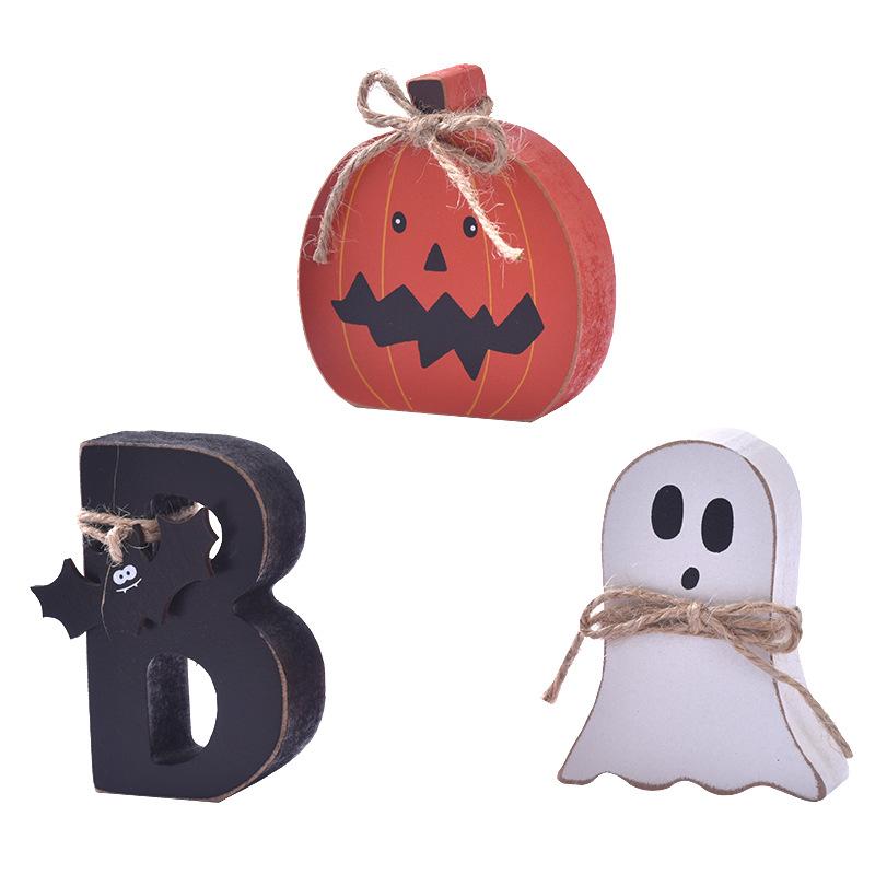 Halloween Decorations, BOO, Ghost Ornaments, Wooden, Halloween Tray Decorations, Ghost Festival Decorations, Holiday Decorations