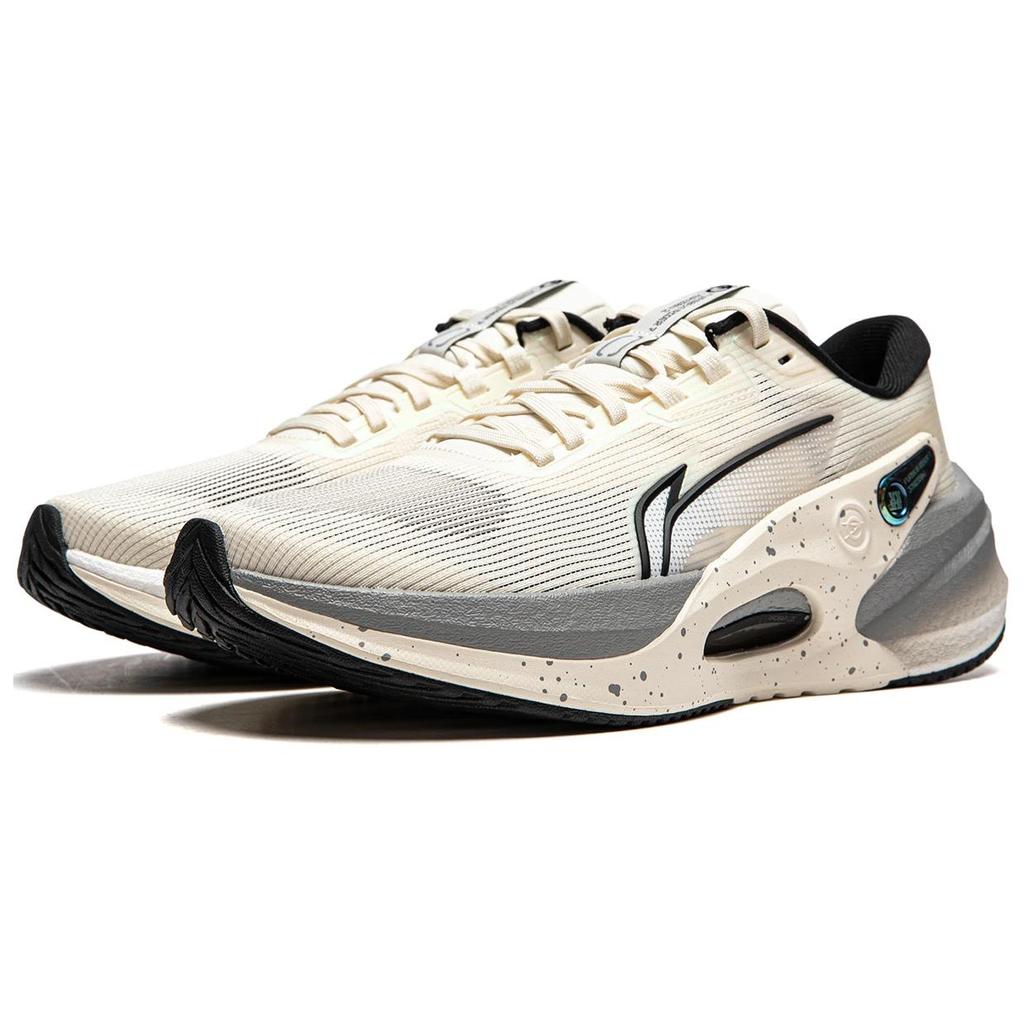Li Ning Lijun 7 V2 Laufschuhe Herren Sneaker Beige Schwarz ARZU003-14