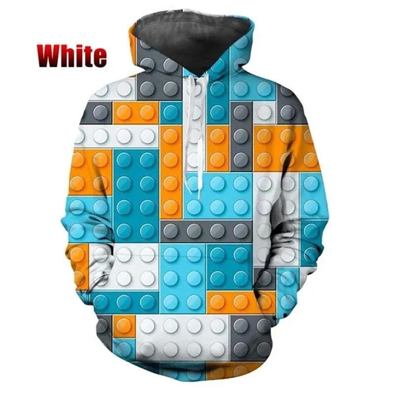 Funny Building Blocks Bricks Toy Graphic Kids Hoodie Pullovers Men Clothing 3D Printing Hoodies Women Fashion Sweatshirts Hoody