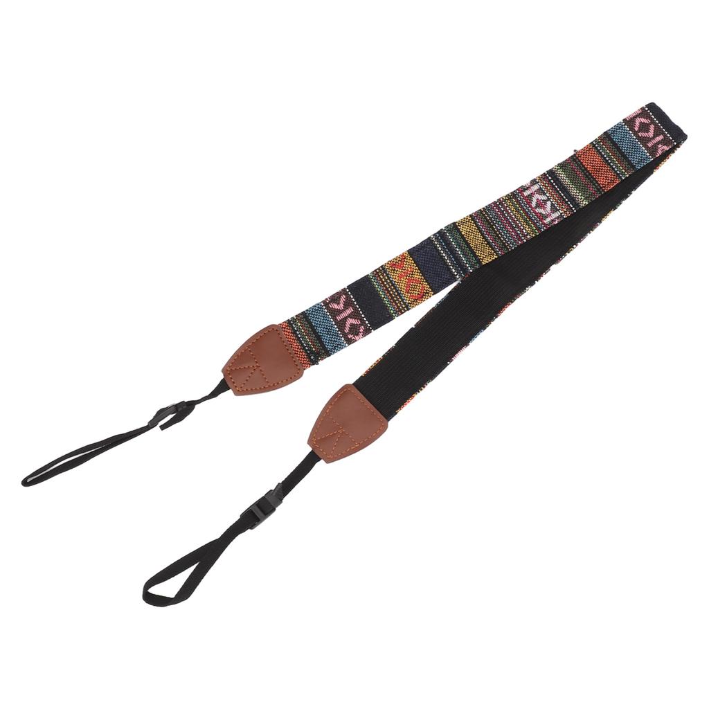 Camera Strap Vintage Ethnic Style Adjustable Length Canvas Camera Shoulder Neck Strap for SLP Universal 40.55in