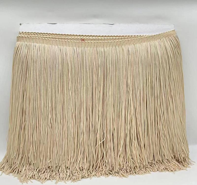 

20cm 10meters Nylon Fringe Trim Tassel Latin Dance Clothing Sewing Accessory Soft Good Arrangement Of Whiskers Flecos Para Coser 20cmX10meters