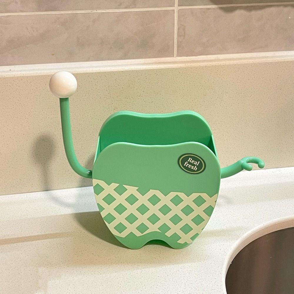 Tooth Shape Toothbrush Holder Plastic Sundry Storage Box Cute Bathroom Shelf  Kitchen