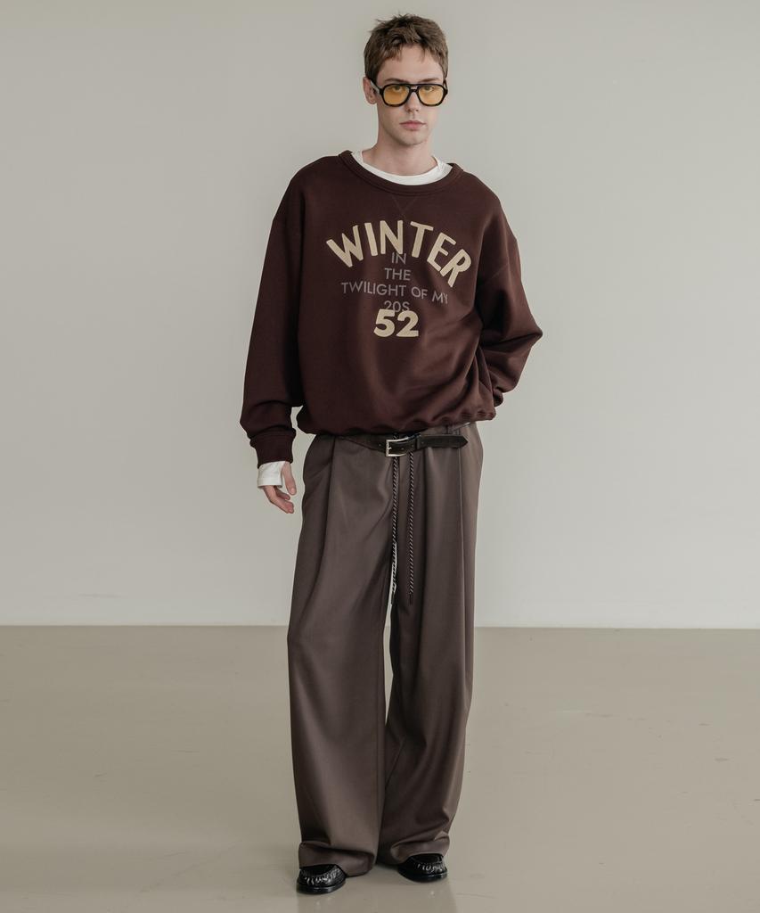 SSIN AND LEE Low Loop Banding Slacks Brown