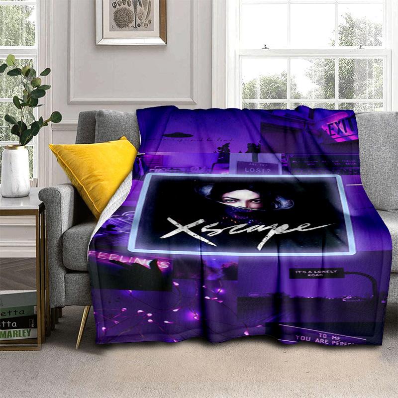 Xscape Purple Neon Light Sign Blanket Home Decor Suitable For All Seasons Air Conditioning Blanket Digital Printing Office Rest Blanket