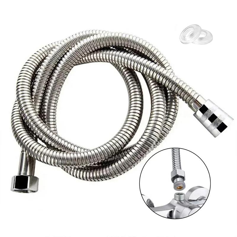 Stainless Steel Shower Hose Explosion-Proof Large Flow Compression Resistance 2M Shower Hose Shower Hose Showerhead Hose