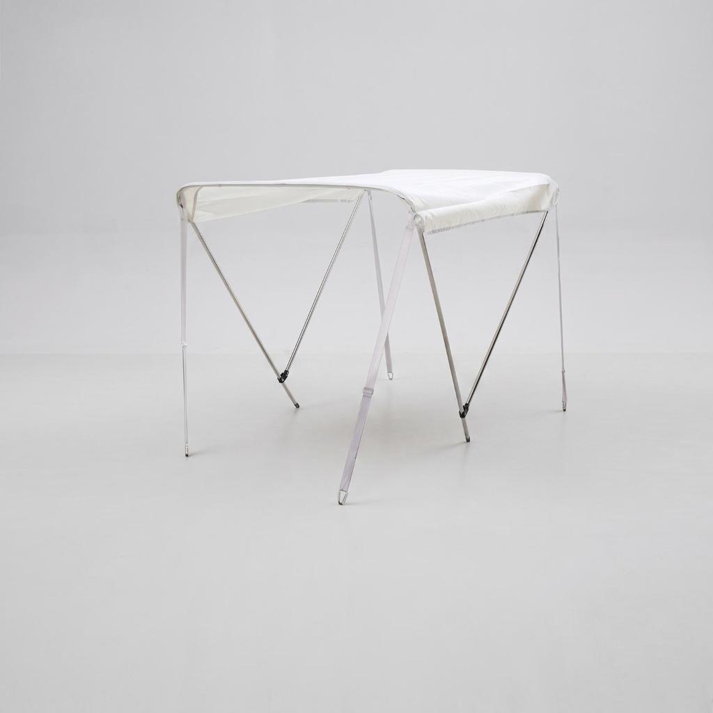 Bimini Top with Support Poles | Resistant, Boat Canopy Metal Frame, for Inflatable Boats