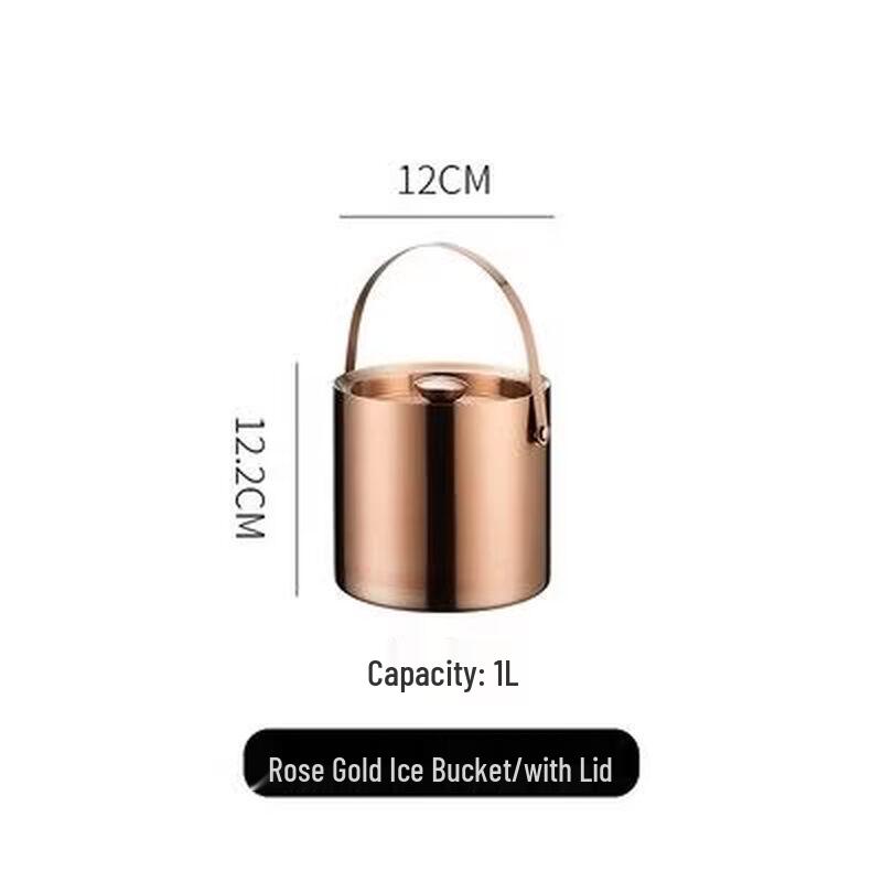 ZISIZ European Style Glass Ice Bucket