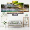 Canvas Painting landscape beautiful waterfall 5 Pieces Wall Art Painting Modular Wallpapers Poster Print living room Home Decor