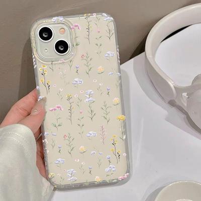 Blumen-Handyhülle für iPhone 14 Pro Hülle iPhone 13 11 12 16 15 Pro Max Plus 12 Mini Stoßfeste matte transparente ästhetische Hülle