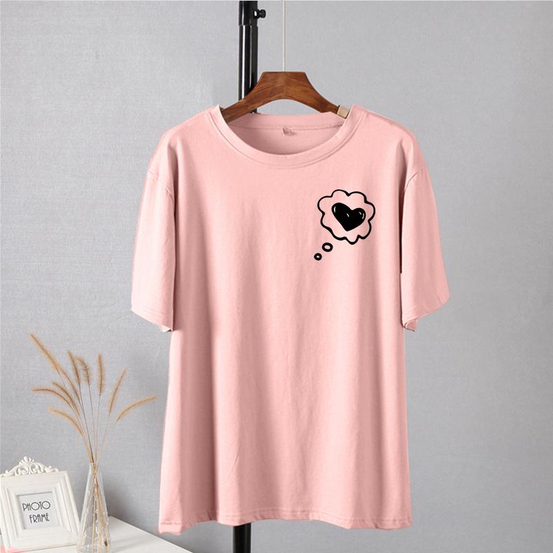 Shellsuning простые футболки с принтом в виде сердца — фото 29