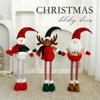 Creative Santa Claus Standing Posture Telescopic Doll Decoration Snowman Elk Doll Christmas Scene Decoration Props Ornaments