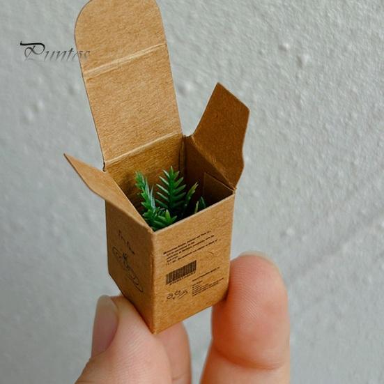 

Miniature Potted Plant Realistic Creative Decorative 1:12 Artificial Green Plant Model Ornament Toy Doll House Accessories