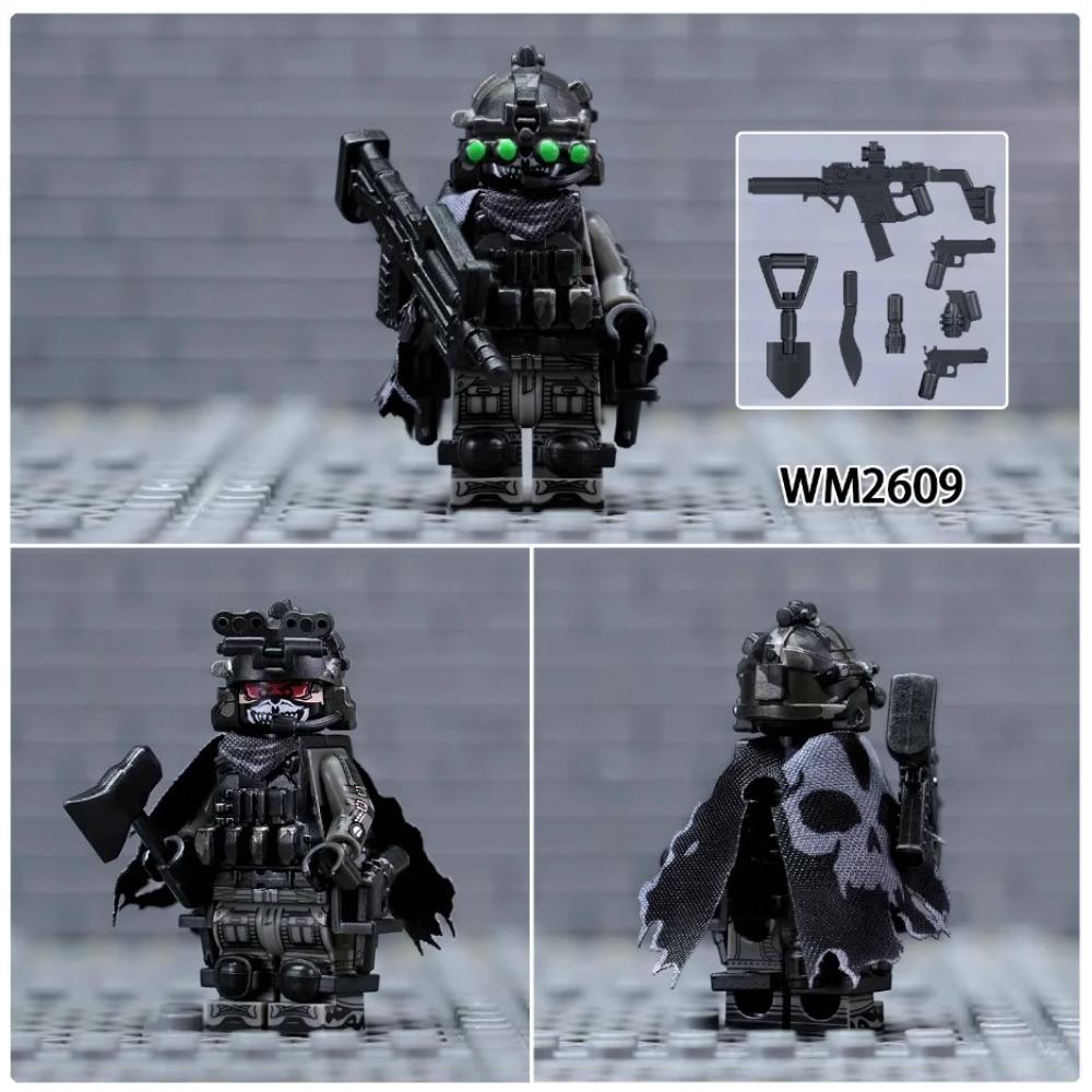WM6147 WM6168 WM6169 Militaire Serie SWAT Special Forces Bouwsteen Commando Soldaat Stad Politie Pet Mini Actiefiguur Speelgoed
