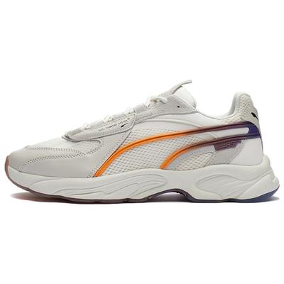Rs-Connect Ombre Antiscivolo Confortevole Traspirante Ammortizzante Scarpe da Corsa Casual Basse Sneaker Unisex Bianco Arancione 383783-01