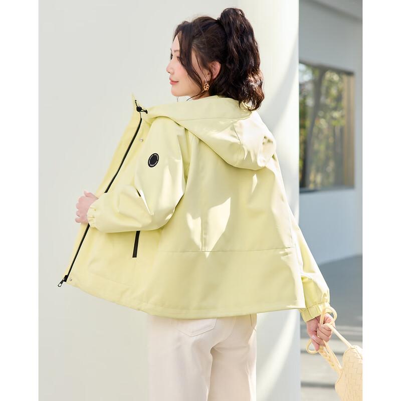 TERRE BLEUE Women's Hooded Windbreaker Jacket