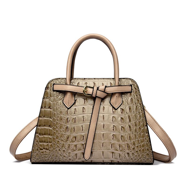 Fashion Luxury Crocodile Pattern Leather Women Tote Bags Large Capacity Ladies Handbag Winter Style Shoulder Crossbody Bag Purse