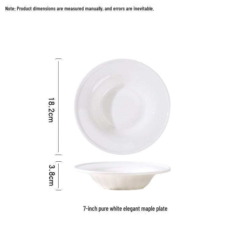 French White Embossed Ceramic Plate Set - Creative Pumpkin Soup & Breakfast Plates