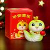 Chinese New Year 2025 Snake Figurine Cute Chinese Snake Decor Chinese Snake Statue Decorative Figurines Green Animal Statue for